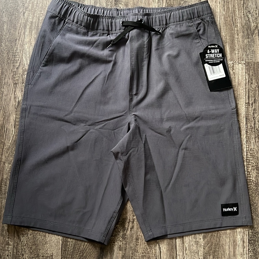 Hurley Gray 4-Way Stretch Shorts